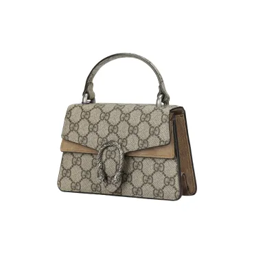 Ebony Collabed Logo Beige Bag